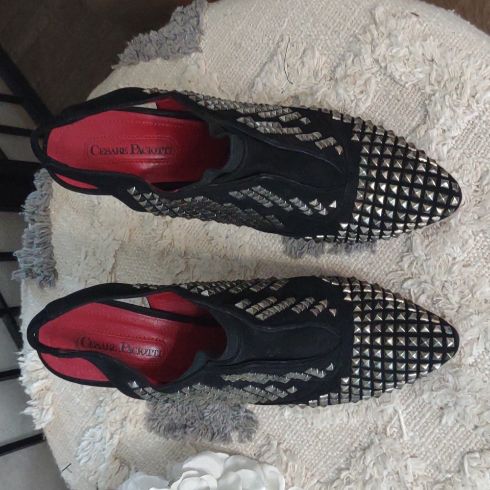 Cesare Paciotti Studded Black 🔥 Pumps - Picture 3 of 6